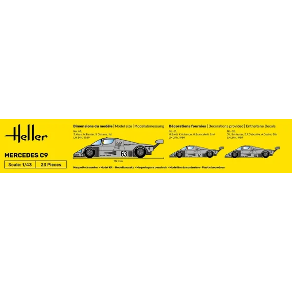 1000561070-4 Heller - STARTER KIT Mercedes C9 - 56107
