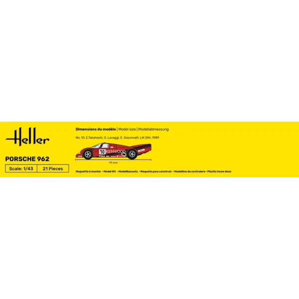1000561090-4 Heller - STARTER KIT Porsche 962 - 56109