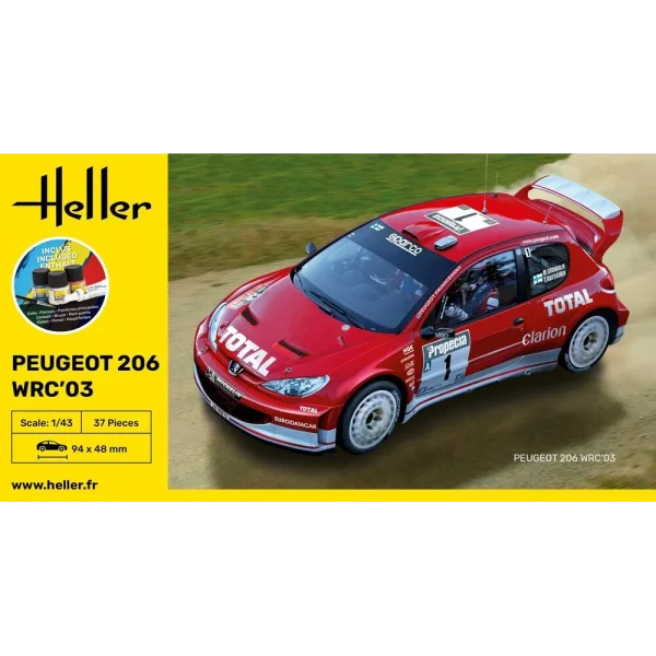 Heller - STARTER KIT Peugeot 206 WRC'03 - 56113