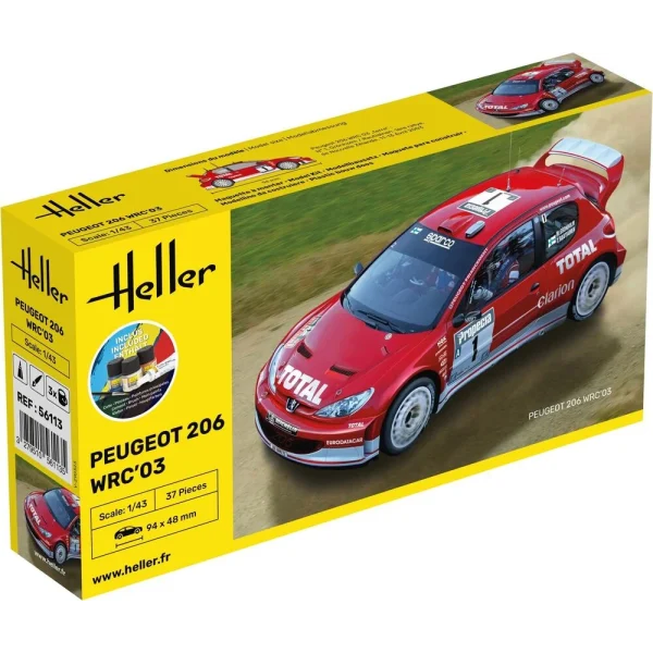 1000561130 Heller - STARTER KIT Peugeot 206 WRC'03 - 56113