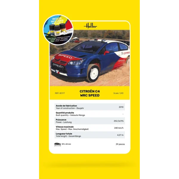 1000561170-card Heller - STARTER KIT Citroën C4 WRC Speed - 56117