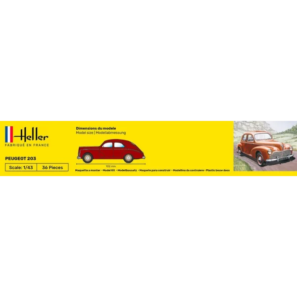 1000561600-4 Heller - STARTER KIT Peugeot 203 - 56160