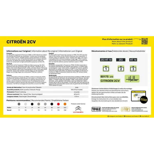 Heller - STARTER KIT Citroen 2 CV - 56175