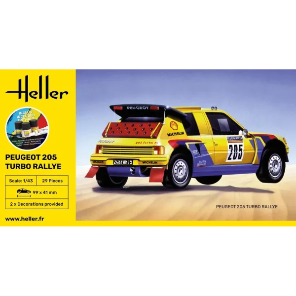 1000561890-2 Heller - STARTER KIT Peugeot 205 Turbo Rallye - 56189