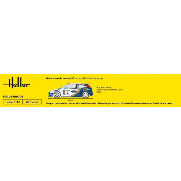 1000561960-4 Heller - STARTER KIT Focus WRC'01 - 56196