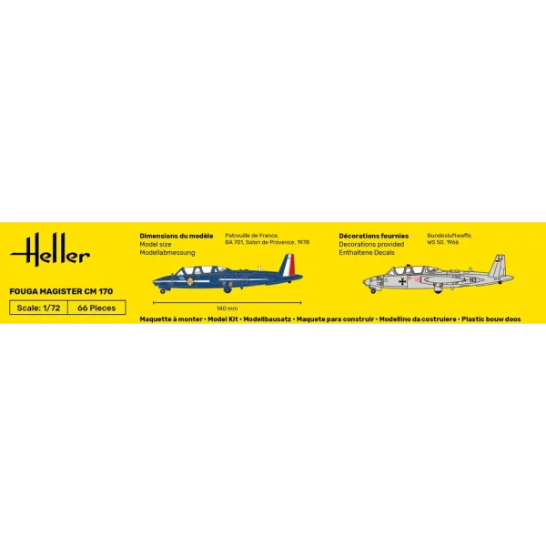 1000562200-4 Heller - STARTER KIT Fouga Magister CM 170 - 56220