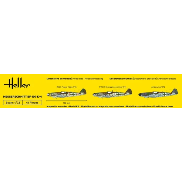 1000562290-4 Heller - STARTER KIT Messerschmitt Bf 109 K-4 - 56229