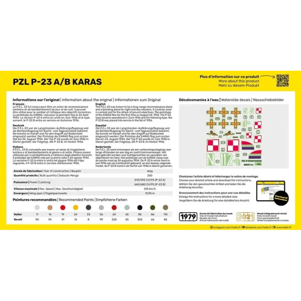 Heller - STARTER KIT PZL 23 Karas - 56247