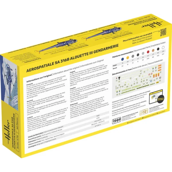 1000562860-1 Heller - STARTER KIT SA 316 Alouette III Gendarmerie - 56286