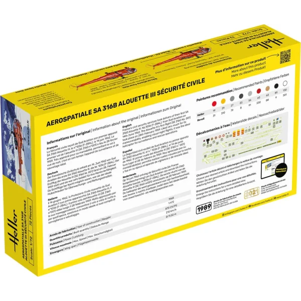 1000562890-1 Heller - STARTER KIT Alouette III Sécurité Civile - 56289