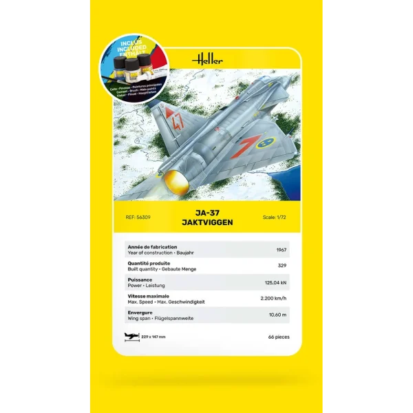 1000563090-card Heller - STARTER KIT Ja-37 Jaktviggen - 56309