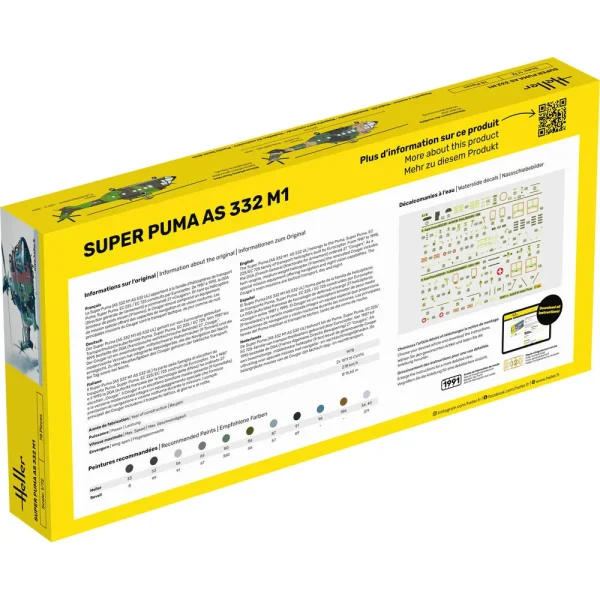Heller - STARTER KIT Super Puma AS 332 M1 - 56367