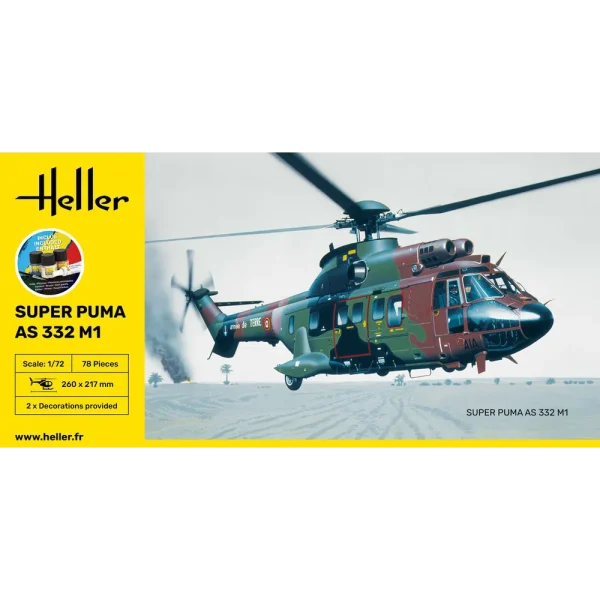 Heller - STARTER KIT Super Puma AS 332 M1 - 56367