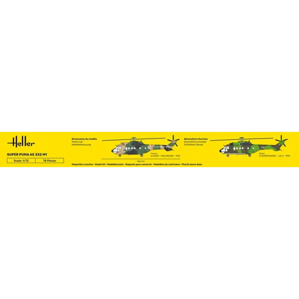 Heller - STARTER KIT Super Puma AS 332 M1 - 56367