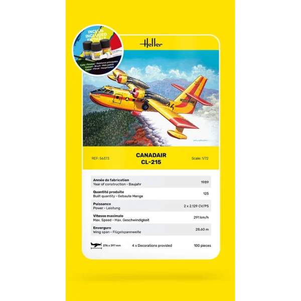 1000563730-card Heller - STARTER KIT Canadair CL-215 - 56373