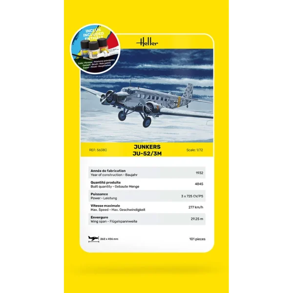 Heller - STARTER KIT Ju-52/3m - 56380
