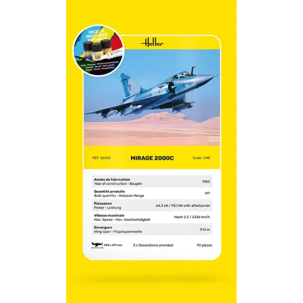 Heller - STARTER KIT Mirage 2000 C - 56426