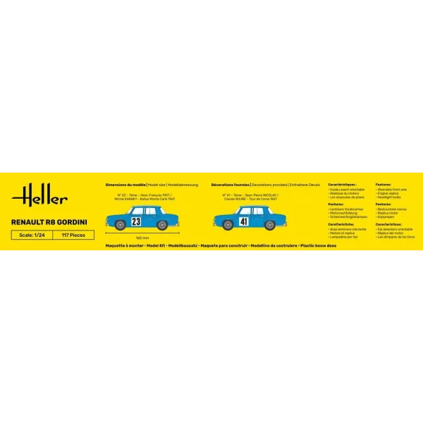 1000567000-4 Heller - STARTER KIT Renault R8 Gordini - 56700