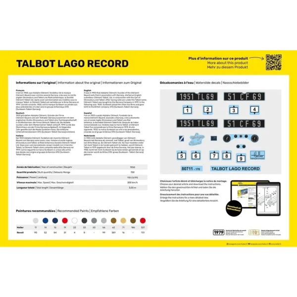 Heller - STARTER KIT Talbot Lago Record - 56711