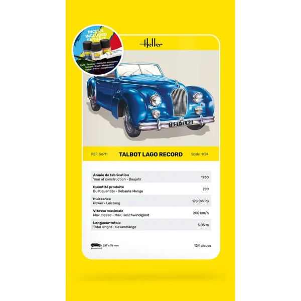 Heller - STARTER KIT Talbot Lago Record - 56711
