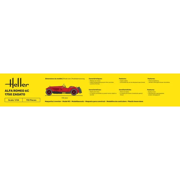1000567150-4 Heller - STARTER KIT Alfa Romeo 6C 1750 Zagato - 56715