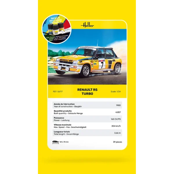 Heller - STARTER KIT Renault R5 Turbo - 56717