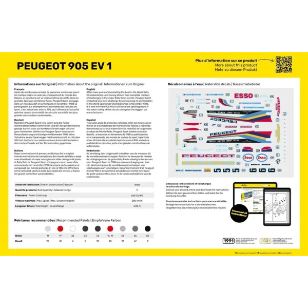 Heller - STARTER KIT Peugeot 905 EV 1 - 56718