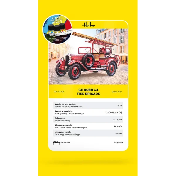 Heller - STARTER KIT Citroen C4 Fire Brigade - 56733