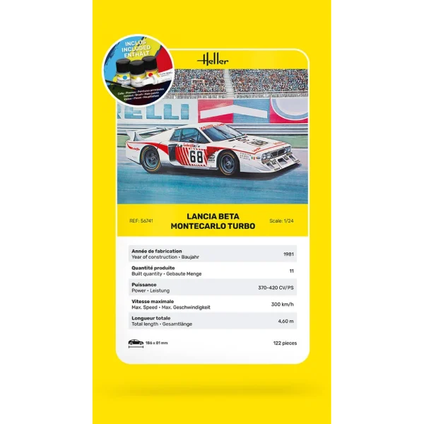 Heller - STARTER KIT Lancia Beta Montecarlo Turbo - 56741