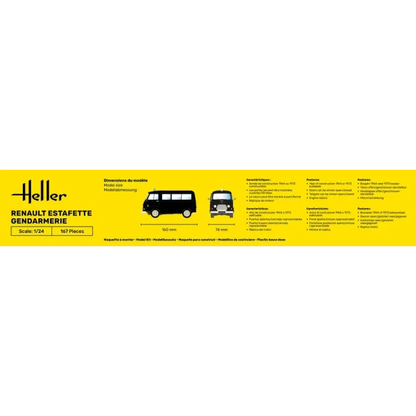 1000567420-4 Heller - STARTER KIT Renault Estafette Gendarmerie - 56742