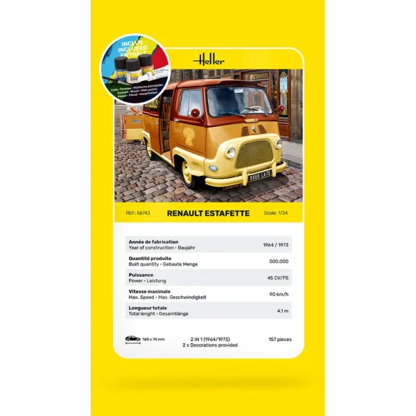 1000567430-card Heller - STARTER KIT Renault Estafette - 56743