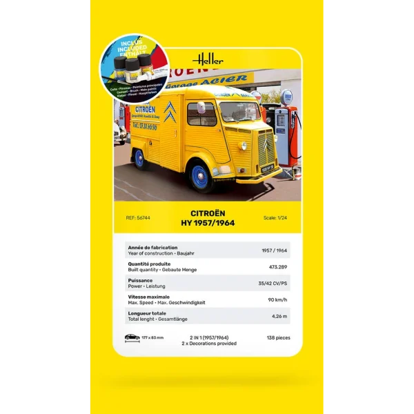 1000567440-card Heller - STARTER KIT CITROEN HY 1957/1964 - 56744