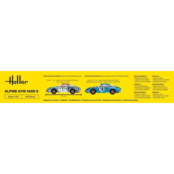 1000567450-4 Heller - STARTER KIT Alpine A110 (1600S) - 56745