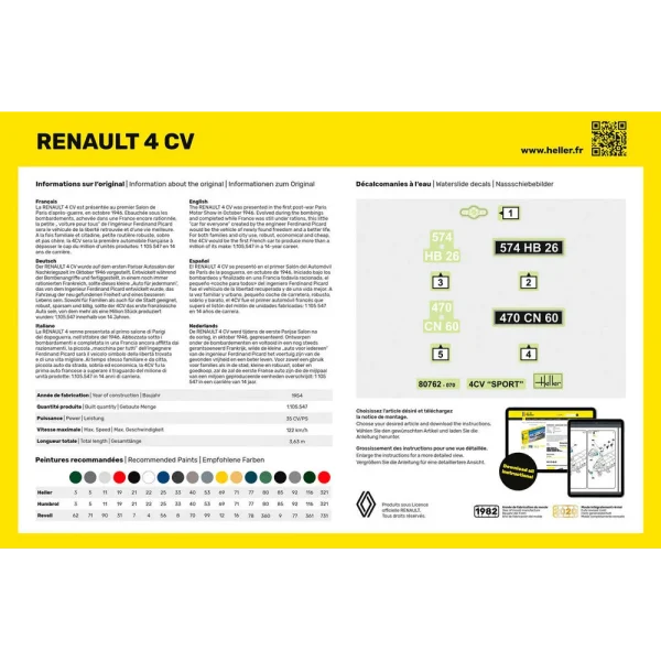 Heller - STARTER KIT Renault 4 CV - 56762