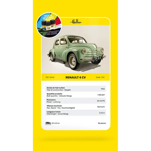Heller - STARTER KIT Renault 4 CV - 56762