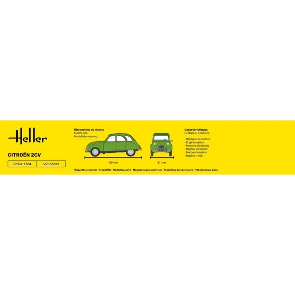 1000567650-4 Heller - STARTER KIT Citroen 2 CV - 56765