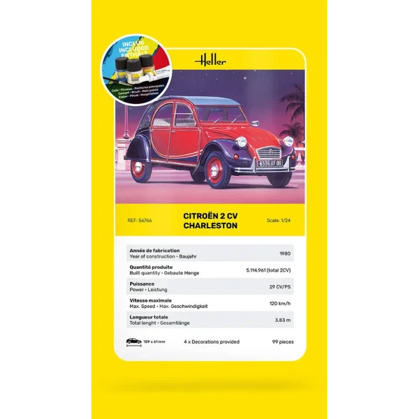 Heller - STARTER KIT Citroen 2CV Charleston - 56766