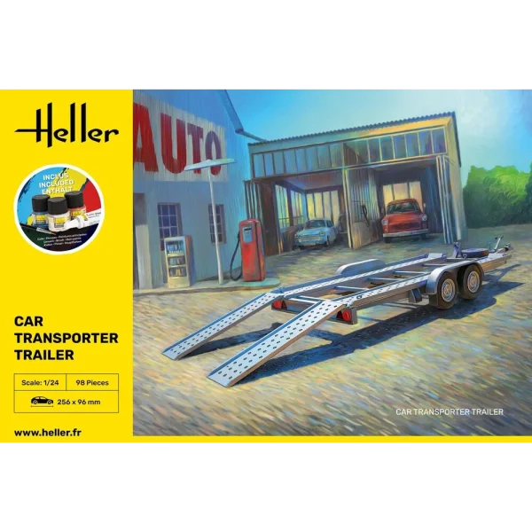 1000567740-2 Heller - STARTER KIT Car Transporter Trailer - 56774