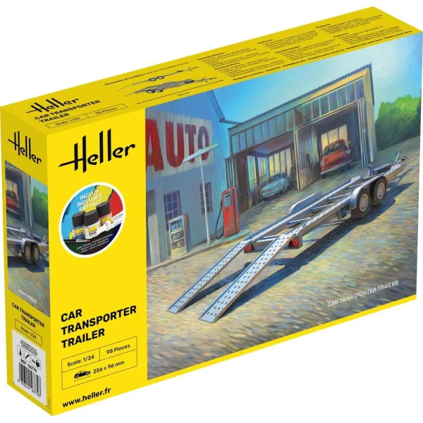 1000567740 Heller - STARTER KIT Car Transporter Trailer - 56774