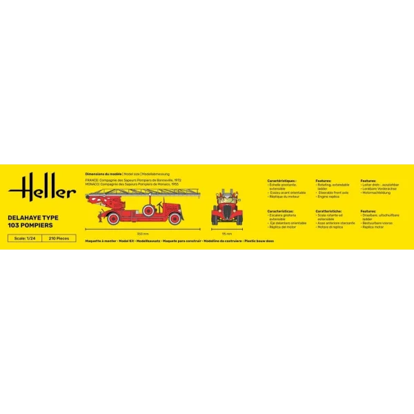 Heller - STARTER KIT Delahaye Type 103 Pompiers - 56780