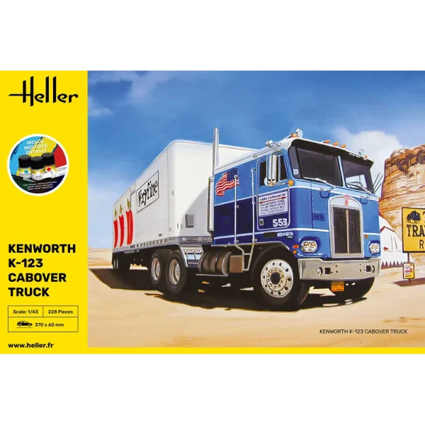 1000567930-2 Heller - STARTER KIT Kenworth K-123 Cabover Truck - 56793