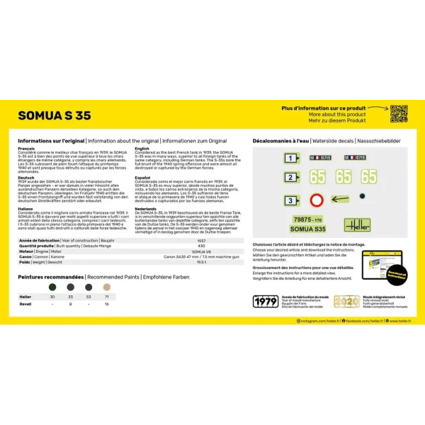Heller - STARTER KIT Somua S35 - 56875