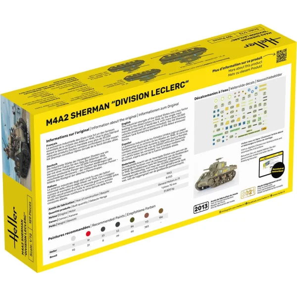 1000568940-1 Heller - STARTER KIT M4A2 Sherman "Division Leclerc" - 56894