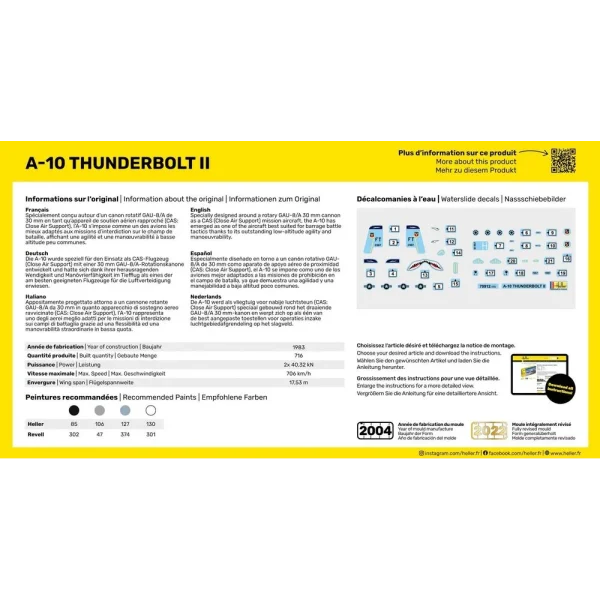 1000569120-3 Heller - STARTER KIT A-10 Thunderbolt II - 56912