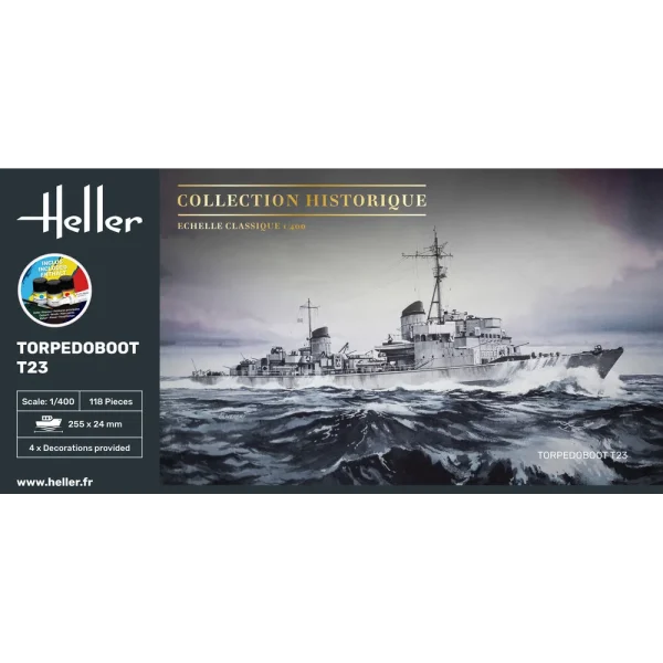1000570110-2 Heller - STARTER KIT Torpedoboot T23 - 57011