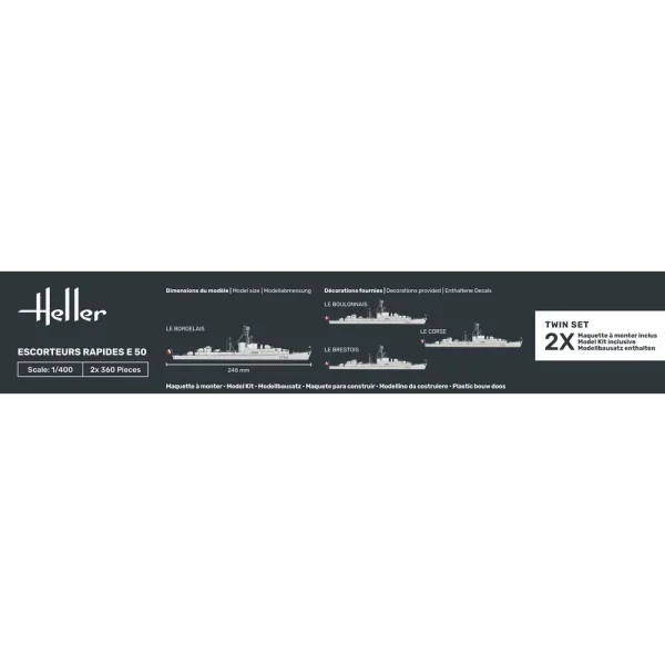 1000570930-4 Heller - STARTER KIT Escorteurs Rapides E 50 - 57093