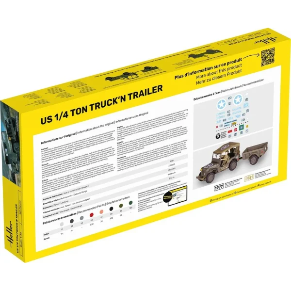 1000571050-1 Heller - STARTER KIT US 1/4 Ton Truck 'n Trailer - 57105