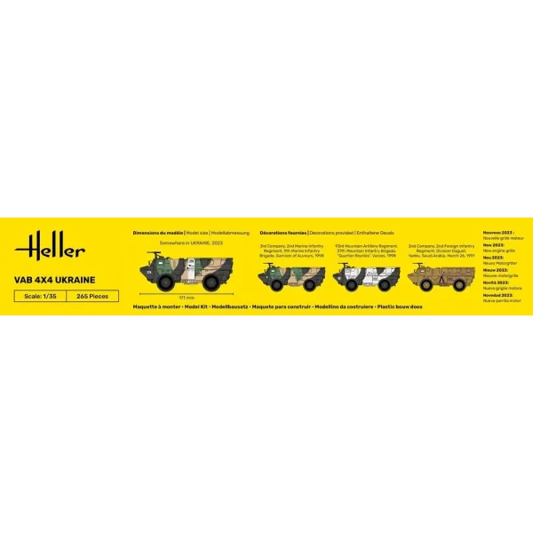 1000571300-4 Heller - STARTER KIT VAB 4x4 Ukraine - 57130