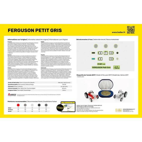 Heller - STARTER KIT Ferguson Petit Gris - 57401