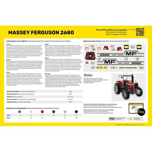 Heller - STARTER KIT Massey Ferguson 2680 - 57402